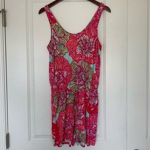 Lilly Pulitzer floral printed tank style romper- Size S